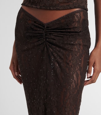 Daisy floral lace maxi skirt | Bananhot