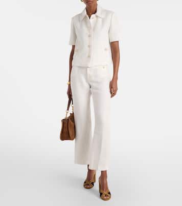 Wool-blend trimmed linen jacket | Etro