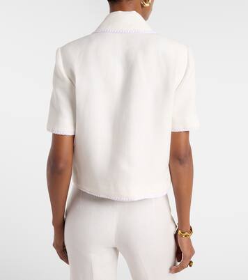 Wool-blend trimmed linen jacket | Etro