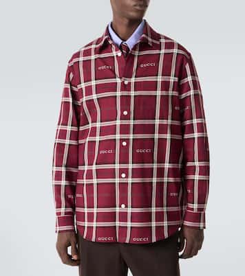 Hemd Gucci Script aus Baumwoll-Jacquard | Gucci