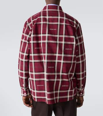 Hemd Gucci Script aus Baumwoll-Jacquard | Gucci