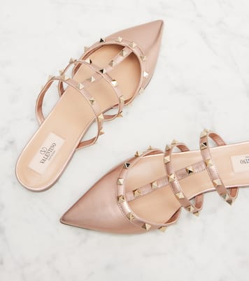 Mules Rockstud de piel | Valentino Garavani