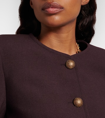 Cropped virgin wool crêpe jacket | Chloé