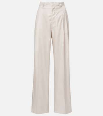 Twill wide-leg pants | Phoebe Philo