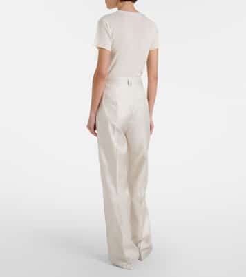 Twill wide-leg pants | Phoebe Philo