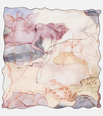 Printed cotton scarf | Lemaire
