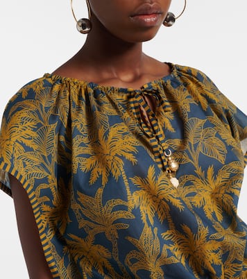 Crocodile printed cotton voile top | Eres