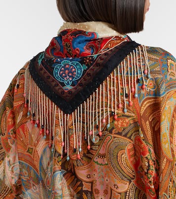 Embellished printed silk scarf  | Etro