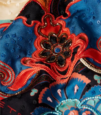 Embellished printed silk scarf  | Etro