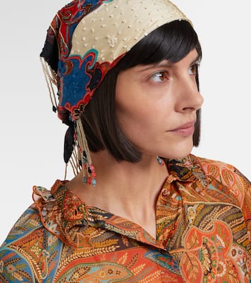 Embellished printed silk scarf  | Etro