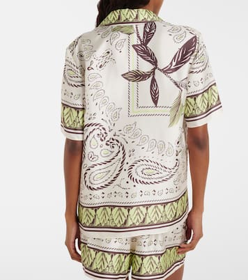 Camicia bowling in seta con stampa | Tory Burch