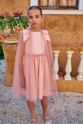 Bow-detail tulle dress | Patachou