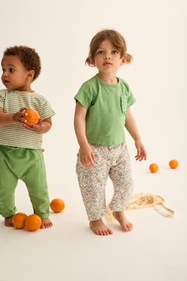 Baby Atenas floral twill pants | Cozmo