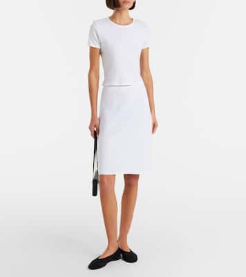 Cropped-Top Pointelle aus Baumwolle | Leset