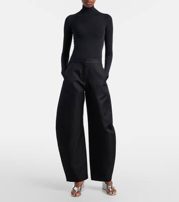 Cube leather wedge thong sandals | Alaïa