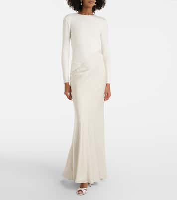Satin and jersey gown | Roland Mouret
