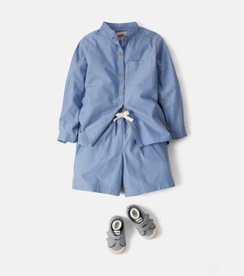 Set aus Hemd und Shorts aus Baumwoll-Chambray | Wheat