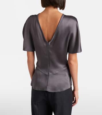 Top Bela aus Satin mit Crêpe-Rücken  | Victoria Beckham
