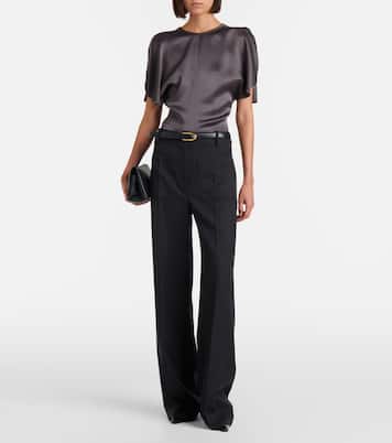 Top Bela aus Satin mit Crêpe-Rücken  | Victoria Beckham