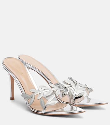 Flavia metallic leather mules | Gianvito Rossi