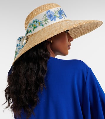 Sombrero de rafia con pañuelo | Ferragamo