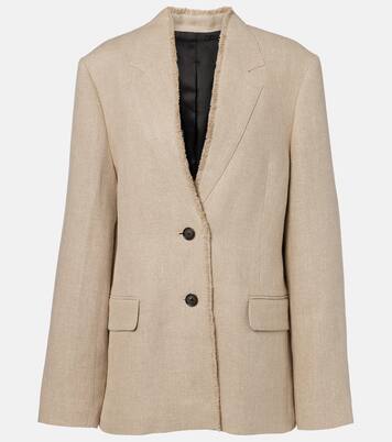 Frayed linen blazer | Toteme