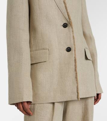 Frayed linen blazer | Toteme