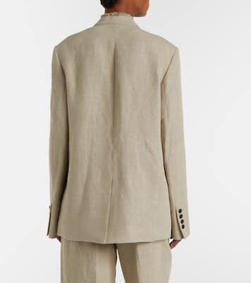 Frayed linen blazer | Toteme