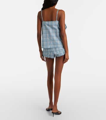 Shorts de algodón a cuadros | Acne Studios