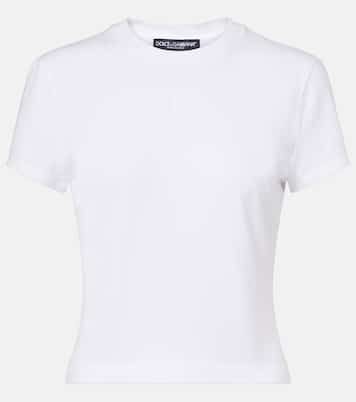 Embroidered cotton-blend jersey T-shirt | Dolce&Gabbana