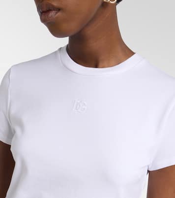 Embroidered cotton-blend jersey T-shirt | Dolce&Gabbana