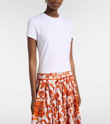 Embroidered cotton-blend jersey T-shirt | Dolce&Gabbana