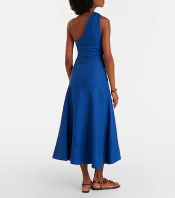 Vestido midi asimétrico Seahorse de lino | Farm Rio