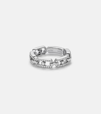 Anillo Move Link de oro blanco de 18 ct con diamantes | Messika