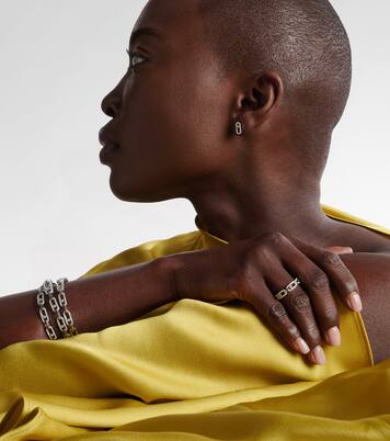 Anillo Move Link de oro blanco de 18 ct con diamantes | Messika