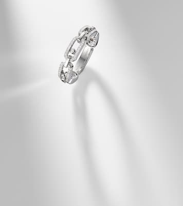 Anillo Move Link de oro blanco de 18 ct con diamantes | Messika