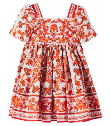 Baby printed cotton dress | Dolce&Gabbana Kids