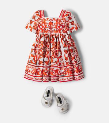 Baby printed cotton dress | Dolce&Gabbana Kids