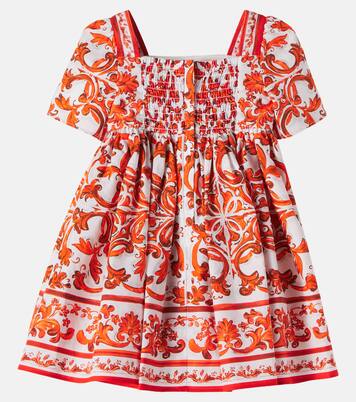 Baby printed cotton dress | Dolce&Gabbana Kids