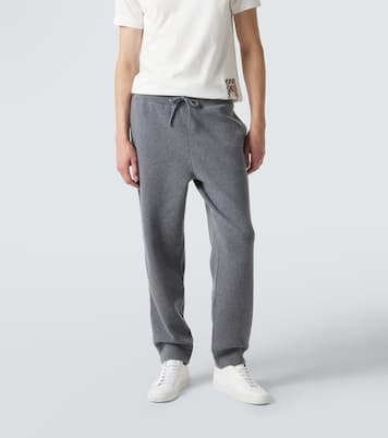 Cashmere-blend straight sweatpants | Burberry