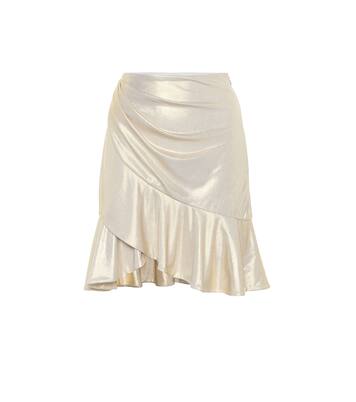 Ruffle-trimmed lamé miniskirt | Balmain