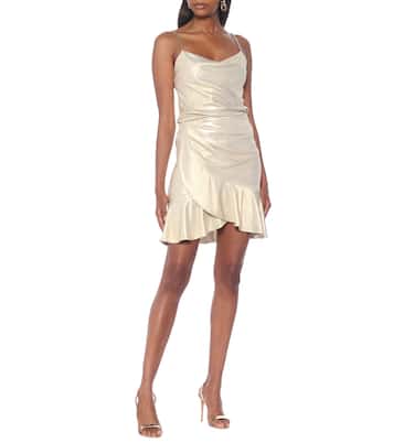 Ruffle-trimmed lamé miniskirt | Balmain