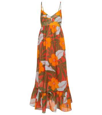 Robe longue Oleander à fleurs en ramie | Lee Mathews