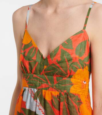 Robe longue Oleander à fleurs en ramie | Lee Mathews