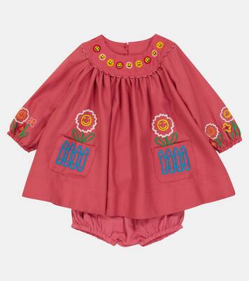 Baby embroidered wool dress and bloomers set | Stella McCartney Kids