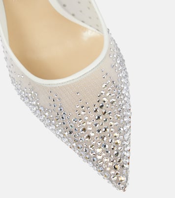 Pumps Love 100 aus Mesh mit Kristallen | Jimmy Choo