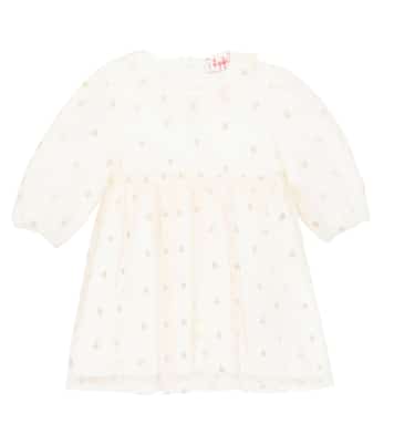 Baby polka-dot tulle dress | Il Gufo