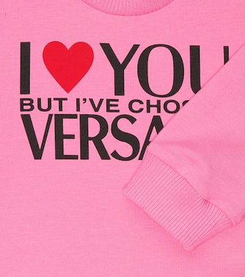 Baby I Love You sweatshirt dress | Versace Kids