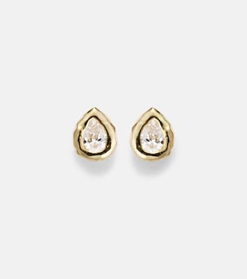 Pendientes Nesting Gem de oro de 18 ct con diamantes | Octavia Elizabeth