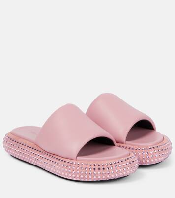 Embellished leather platform sandals | JW Anderson